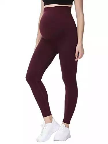 HOFISH Women's Ultra-Soft Thermal Stretchy Maternity Yoga Pants for Pregnancy