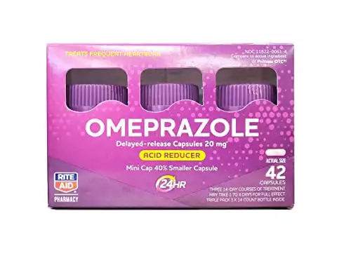 Rite Aid Acid Reducer Omeprazole Delayed Release Tablets - Treats Frequent Heartburn